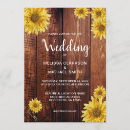 Convites Casamento russo de madeiras-d'água dos girassóis