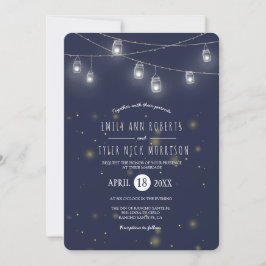 Convites Casamento Russo de Vagalumes por Mason Jars