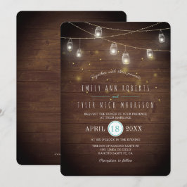 Convites Casamento Russo de Vagalumes por Mason Jars
