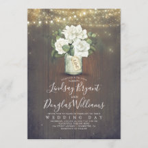 Casamento Russo do Campo de Mason Jar Floral White