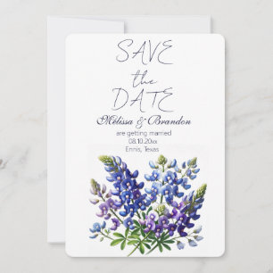 Convites Casamento Russo do Texas Floral Azul