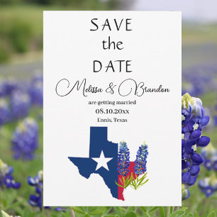 Convites Casamento Russo do Texas Floral Azul