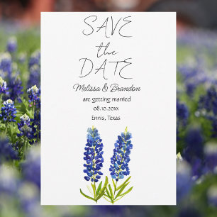 Convites Casamento Russo do Texas Floral Azul