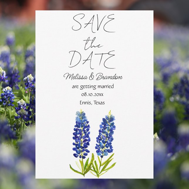 Convites Casamento Russo do Texas Floral Azul (Criador carregado)