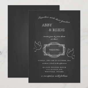 Convites Casamento Russo Dos Doves Desenhados À Mão