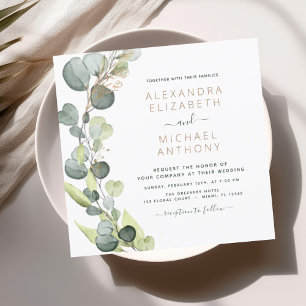 Convites Casamento Russo Eucalyptus em Um Eucalyptus