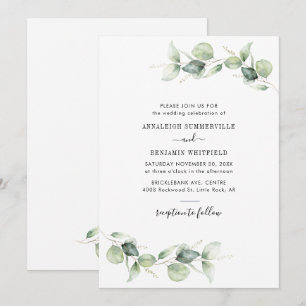 Convites Casamento Russo Eucalyptus Foliage
