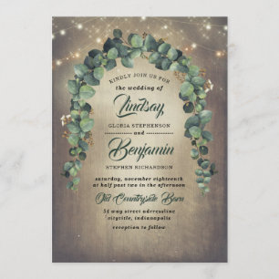 Convites Casamento Russo Eucalyptus Greenery Garland