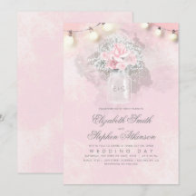 Casamento Russo Mason Jar - Bebê Floral Rosa