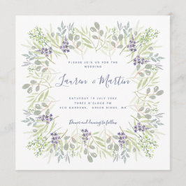 Convites Casamento russo moderno das florais e das azeitona