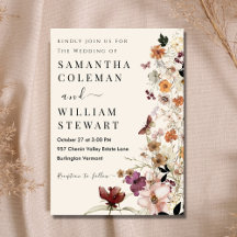 Casamento Russo Moderno Elegante Boho Wildflower