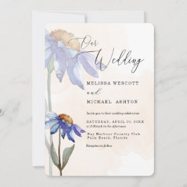 Convites Casamento Russo Pêssego Púrpura de Watercolor