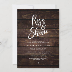 Convites Casamento russo Poste Brunch, Rise e Shine