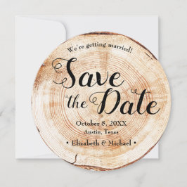Convites Casamento Russo Salve a foto da data Wood Barn
