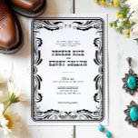 Convites Casamento Russo Vintage Western Cowboy<br><div class="desc">Vintage Western Cowboy Rustic Country Weditation Convite</div>