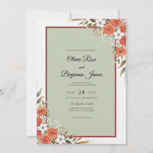 Convites Casamento Rust Dahlia