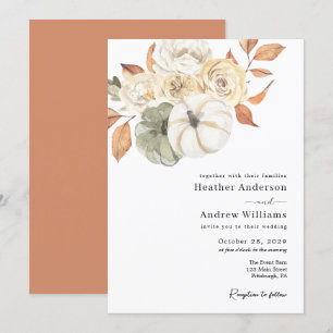 Convites Casamento Rustic Autumn Foliage