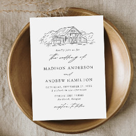 Convites Casamento Rustic Barn Elegante