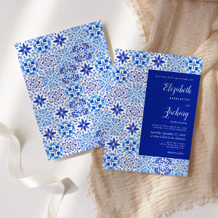 Convites Casamento Rustic Blue - Azulejo Português