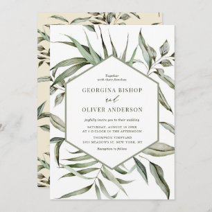 Convites Casamento Rustic Bohemian Watercolor Greenery Autu
