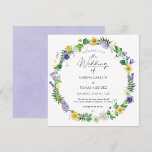 Convites Casamento Rustic Bohemian Wildflower