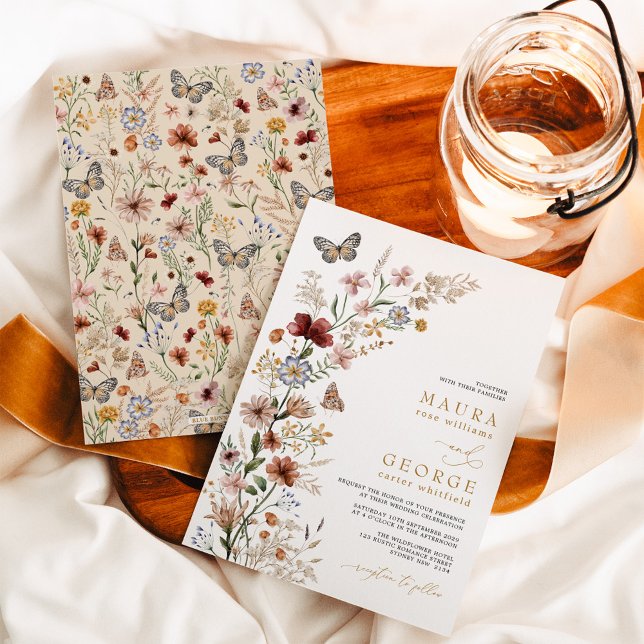 Convites Casamento Rustic Boho Garden (Criador carregado)