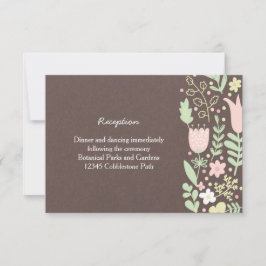 Convites Casamento Rustic Boho Pastel Flower Wreath