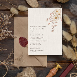 Convites Casamento Rustic Boho Wildflower Bohemian