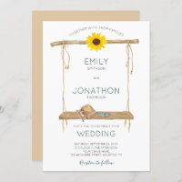Casamento Rustic Boho Wooden Swing Sunflower