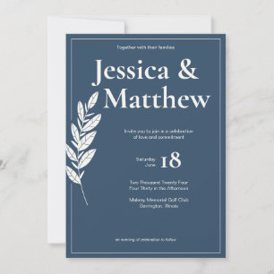 Convites Casamento Rustic Chic All-in-One da Cinza de Slate
