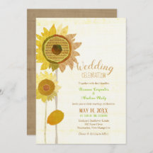 Casamento Rustic Collage Sunflower