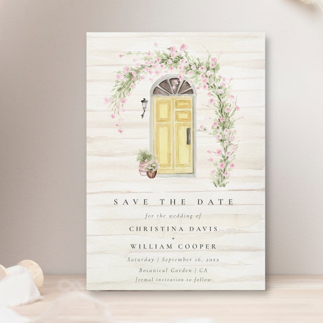 Convites Casamento Rustic Cottage Garden Salve a Data (Criador carregado)