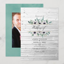 Convites Casamento Rustic Country Barn Eucalyptus Anemone