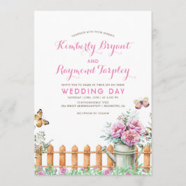 Convites Casamento Rustic Country Farmhouse Floral Garden