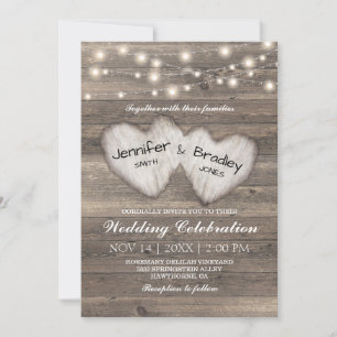 Convites Casamento Rustic Country String of Lights