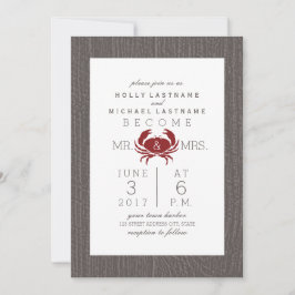 Convites Casamento Rustic Crab