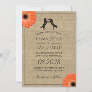 Convites Casamento Rustic Daisy Floral Vintage Horse