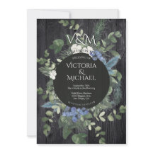 Casamento Rustic Dark Wood Floral & Pine Forest