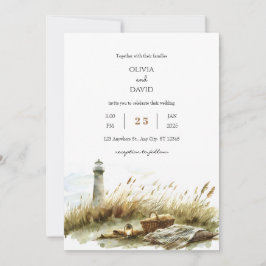 Convites Casamento Rustic Dune Picnic e Lighthouse Beach