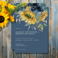 Casamento Rustic Dusty Blue Sunflower
