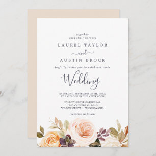 Convites Casamento Rustic Earth Florals