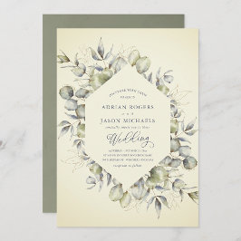 Convites Casamento Rustic Elegance Eucalyptus Greenery