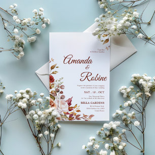 Convites Casamento Rustic Elegant Flower