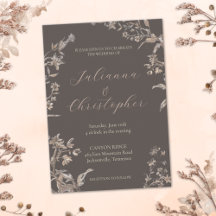 Casamento Rustic Elegant Wildflower Mocha Script