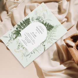 Convites Casamento Rustic Elegante Floresta Selvagem Fern G
