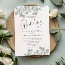 Casamento Rustic Eucalyptus Green & Coral Watercol