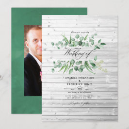 Convites Casamento Rustic Eucalyptus Greenery Country Barn