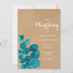 Convites Casamento Rustic Eucalyptus Woodland