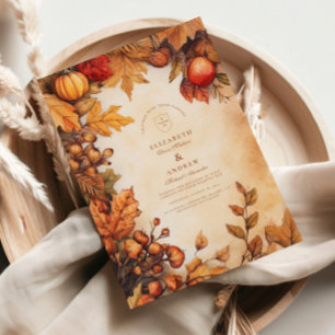 Convites Casamento Rustic Fall Harvest
