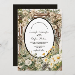 Convites Casamento Rustic Floral Canopy